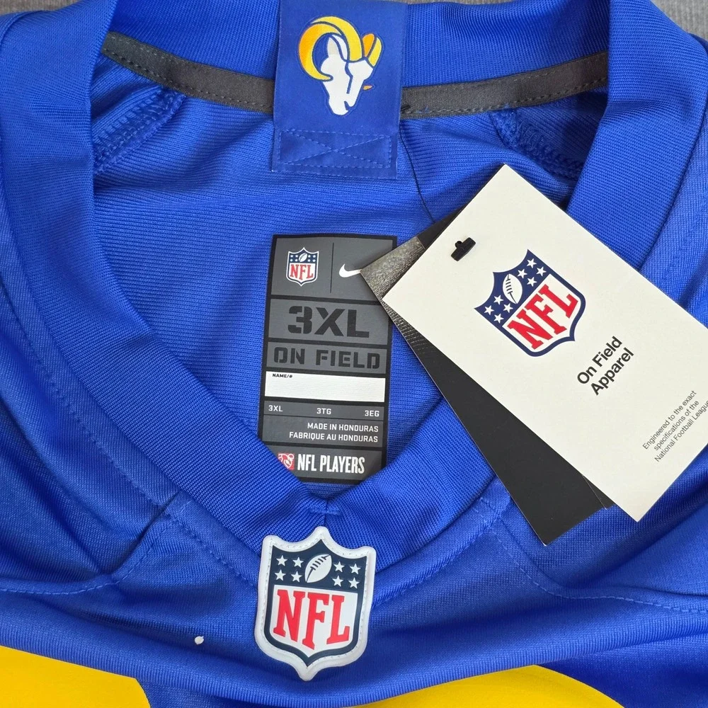 Nike Cooper Kupp Los Angeles Rams Jersey Mens 3XL Blue NFL Game Day Fan Gear